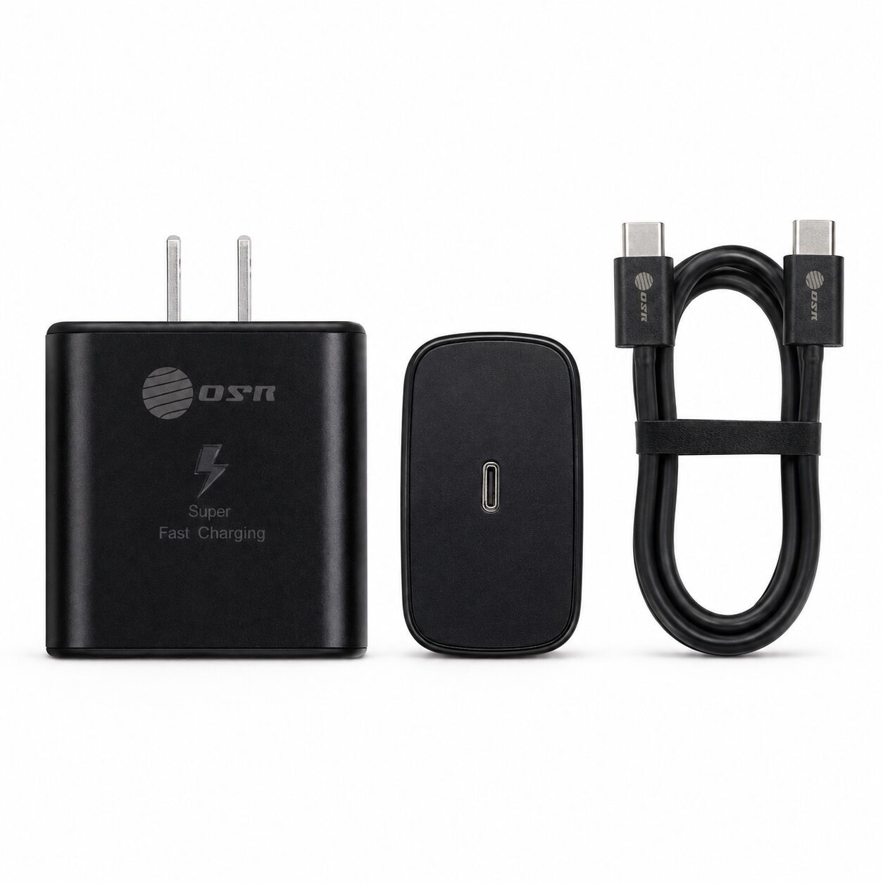 CARGADOR RÁPIDO OSR 45W PD USB-C + CABLE TIPO C A TIPO C K-61074