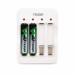 CARGADOR USB PARA PILAS RECARGABLES NGA-5200 + 2 PILAS AA 2700MAH