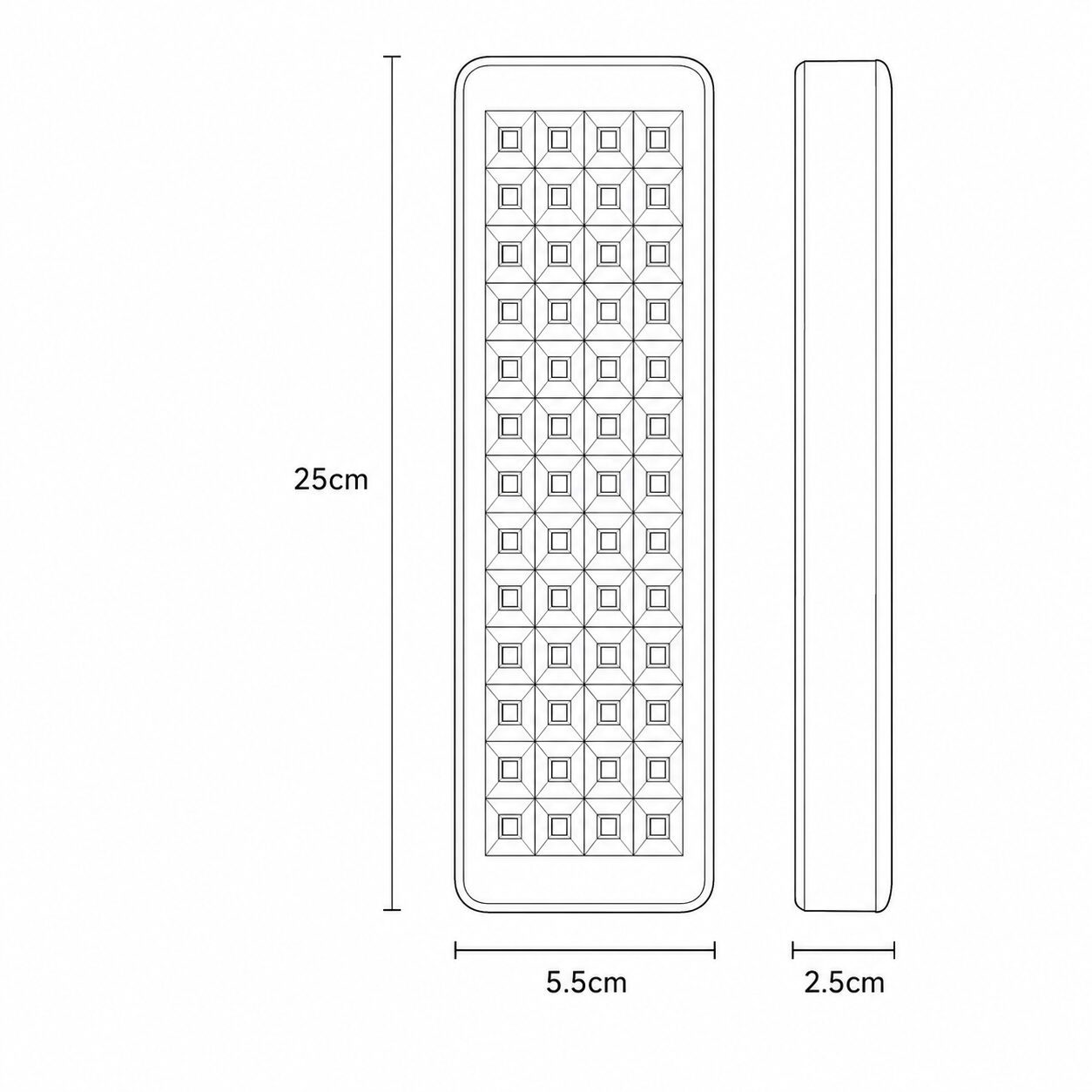 LUZ DE EMERGENCIA 60 LED MINI ZM-Y02 - Imagen 2